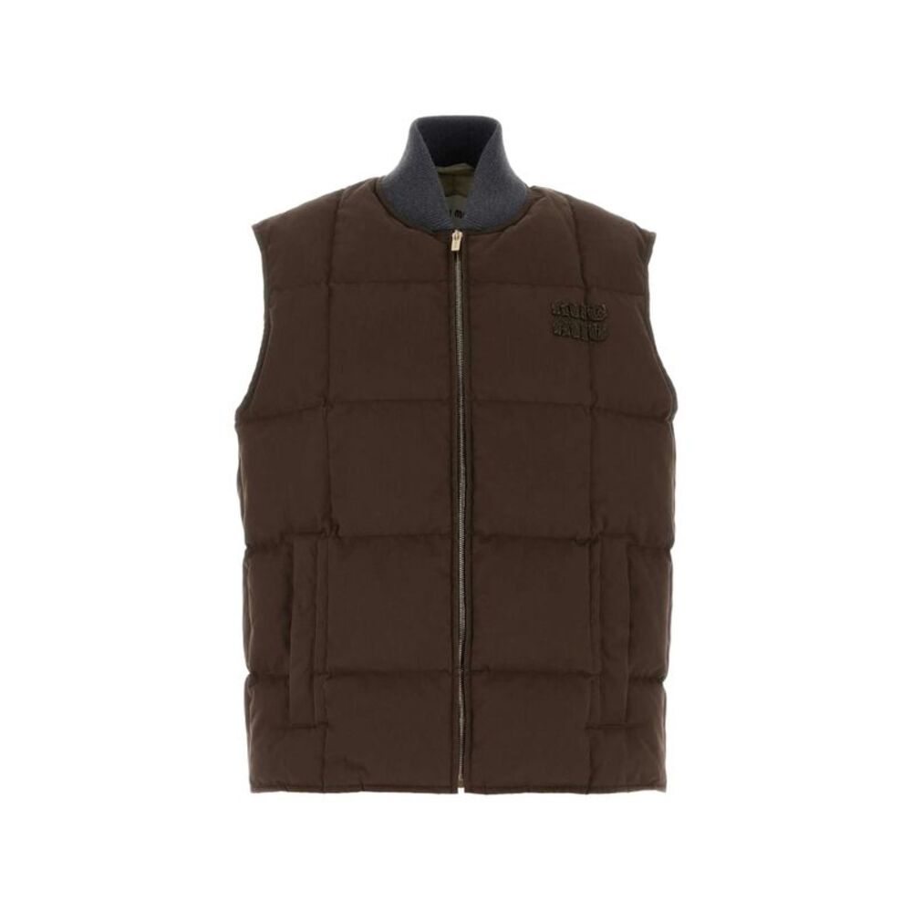 Miu Miu Brown Jackets - Waistcoat & Gilets Women